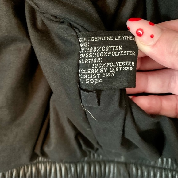 VINTAGE Mickey Mouse Racing Leather Jacket-Large - Picture 7 of 12